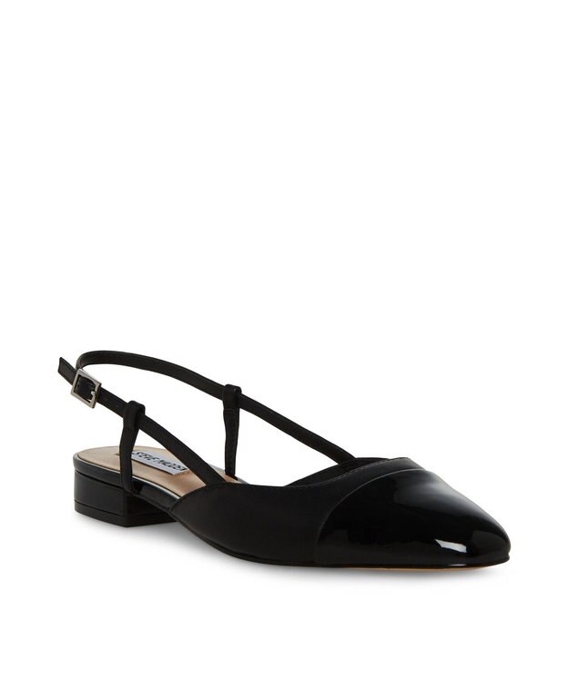 STEVE MADDEN BELINDA バイカラーフラットパンプス ブラック