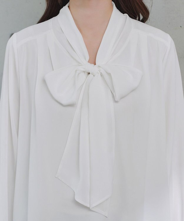 Tiaclasse 【ブラウス&ベスト&パンツ3点セット】リボンタイブラウス＋ベスト付き 3点セットアップ ネイビー