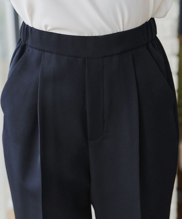 Tiaclasse 【ブラウス&ベスト&パンツ3点セット】リボンタイブラウス＋ベスト付き 3点セットアップ ネイビー