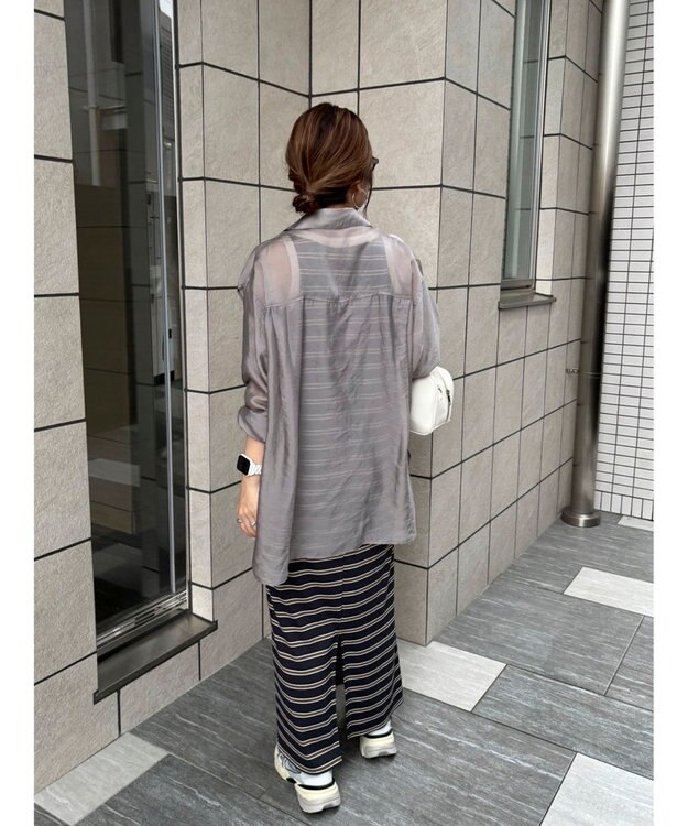 Green Parks ショルダースリット２ＷＡＹシャツ Gray