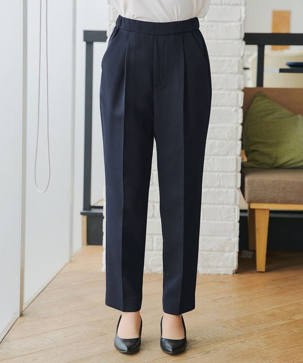 Tiaclasse 【ブラウス&ベスト&パンツ3点セット】リボンタイブラウス＋ベスト付き 3点セットアップ ネイビー