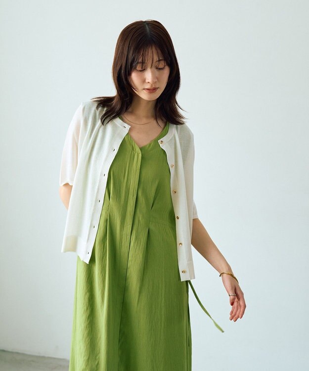 YECCA VECCA 半袖シアーカーディガン Off White