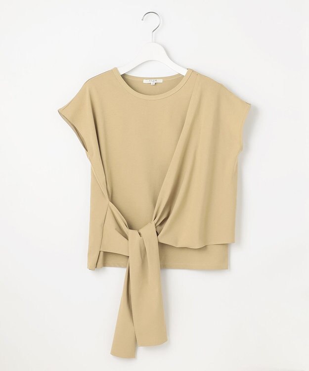 23区 S 【SLOW/一部店舗限定】ライトツイストコットン サッシュデザイン Tシャツ モスグリーン系