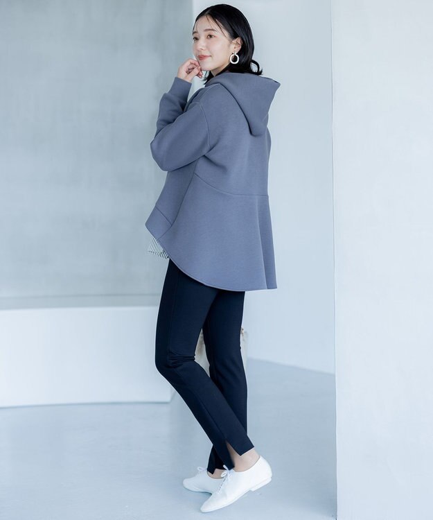 組曲 ダンボールジャージーバックフリル パーカー グレー系