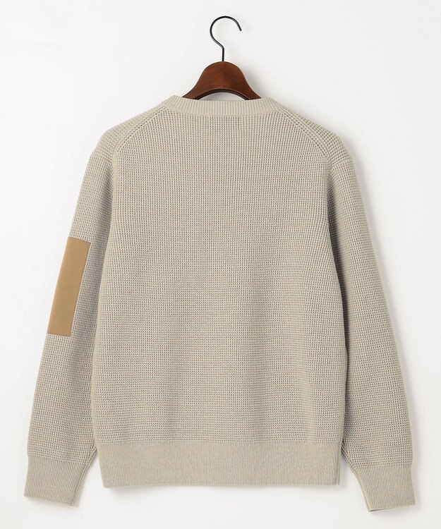 JOSEPH ABBOUD MOUNTAIN 【イージーケア/速乾性/軽量糸使用】 クルーネックコンビ プルオーバー ニット アイボリー系