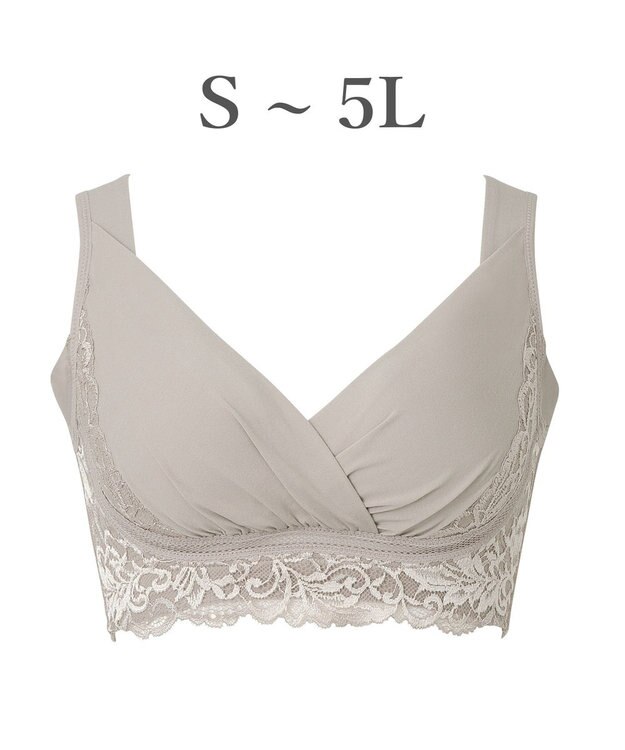 BRADELIS New York 【BRADELIS NewYork peace】綿混キャッチャーカップレースブラ24 ブラデリス ノンワイヤー 補正ブラジャー トープ