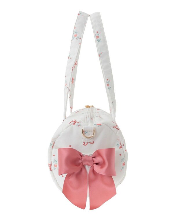 Maison de FLEUR フラワーリボンプリント2Wayボストンバッグ Red