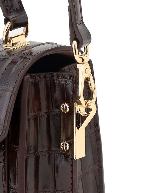 23区 【VERY掲載】エンボス ミニ ショルダーバッグ ダークブラウン系