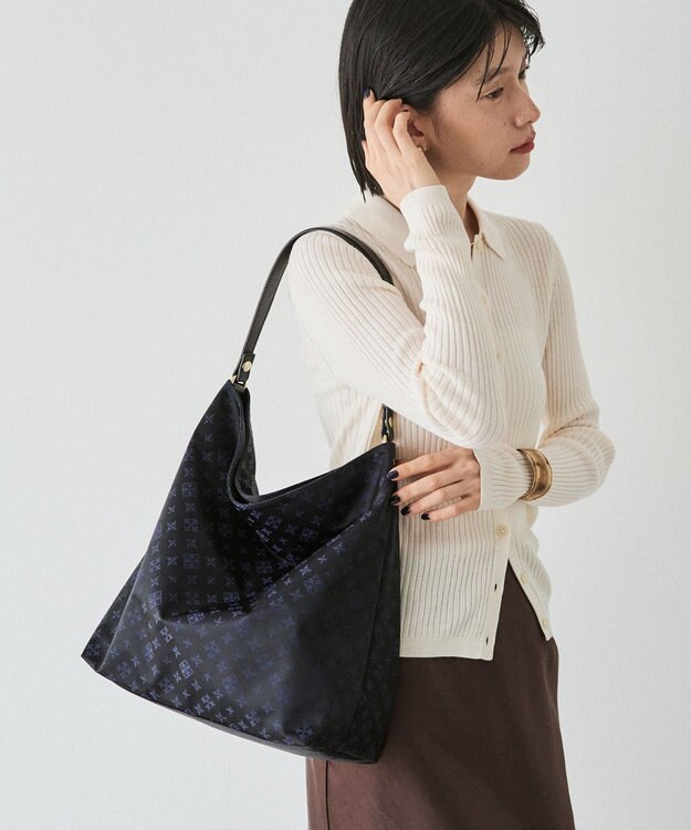 russet ナイロンジャガード2WAYショルダーバッグ(CE-1622) Black/Navy