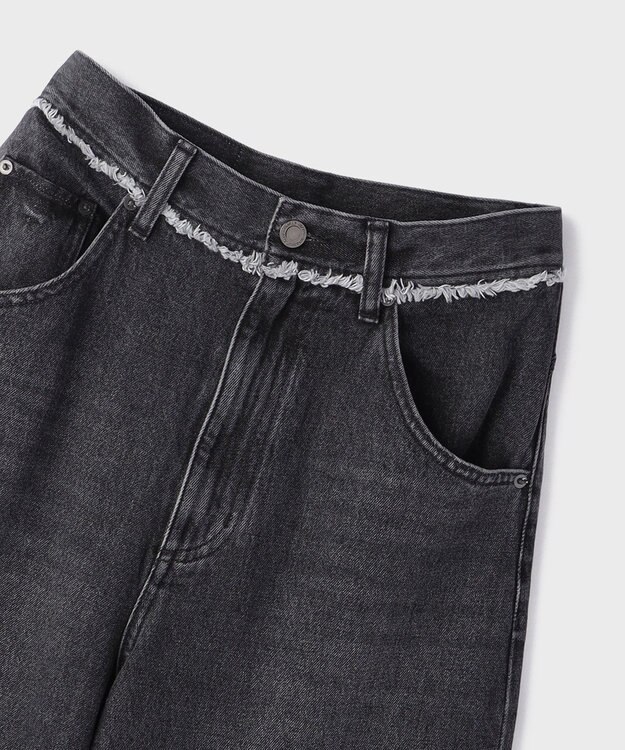 GRACE CONTINENTAL ハイウエストバギ－デニム ブラック