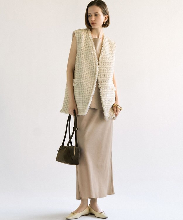 【完売品】CAVORI 2024AW Dahlia Gilet ツイードジレ ファンシーラメツイードジレ｜BIGI online store - ビギ