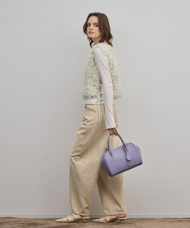 GRACE CONTINENTAL フリンジチュールベスト キナリ