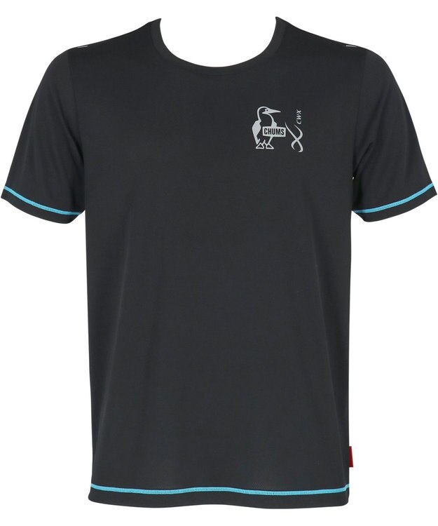 CW-X 【MEN】 CW-X 【CHUMS (チャムス)コラボ】 メンズトップス 薄軽ランニングシャツ 吸汗速乾(本体) UVカット率90％以上(本体) 3分袖 半袖 メンズ LNO510 /ワコール ダークブラック