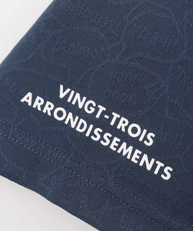 23区GOLF 【MEN】【キングサイズ/吸水速乾/UVケア】ＹＥＬＬ柄ジャガード モックネック ネイビー系