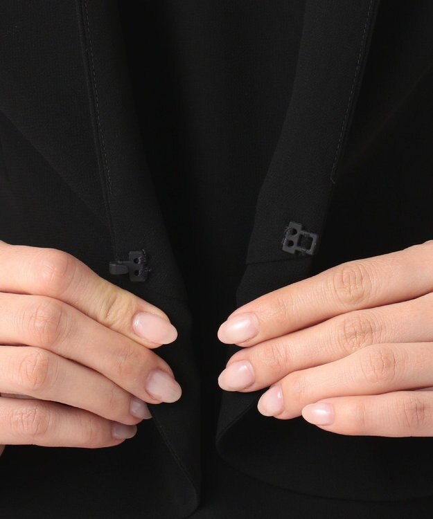 自由区 FORMAL 【洗える/着心地楽々】セオプラスエス ウォッシャブル ワンピース ブラック系