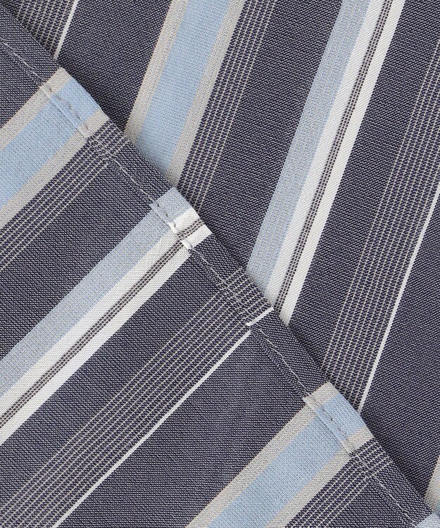 J.PRESS LADIES L 【洗える】ランダムストライプ ブラウス ネイビーストライプ系