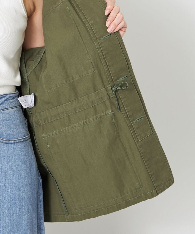 NAVE 【ReNAVE・セットアップ可/洗える】コットンリネンカルゼ ジャケット カーキ系