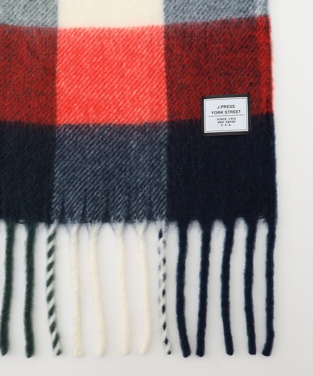 J.PRESS YORK STREET 【WOMEN】BLUCLE チェック マフラー ネイビー系3