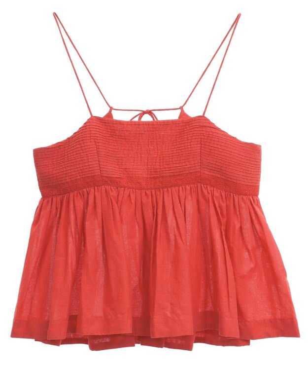 Green Parks Ｉ　ピンタックレースビスチェ Red