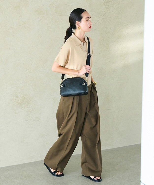 TOPKAPI 【Breath TOPKAPI】SCOTCH GRAIN スコッチグレイン ベルトデザイン ショルダーバッグ ブラック