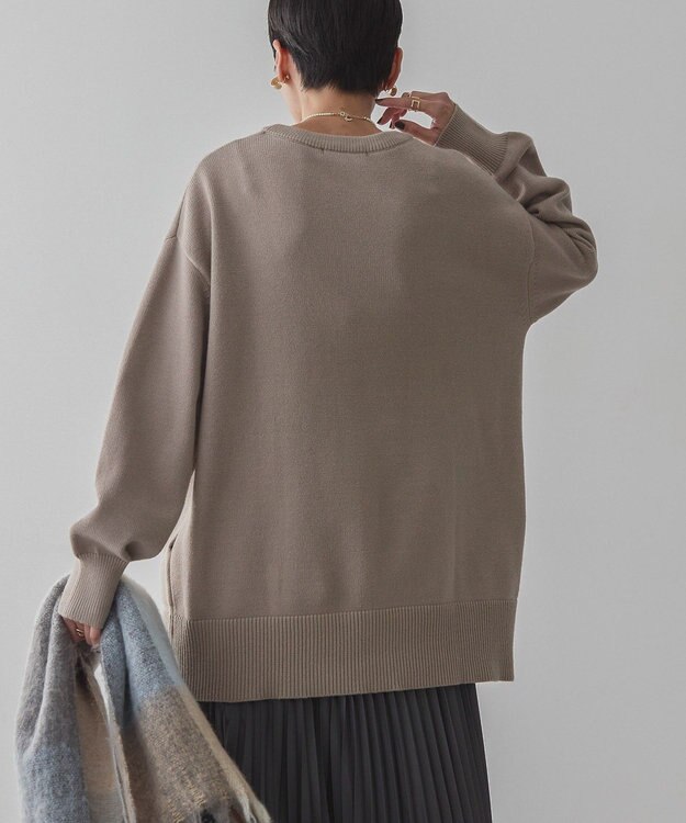 AMERICAN HOLIC サイドポケットロングニットプルオーバー Mocha