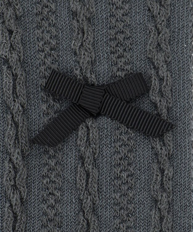 組曲 KIDS 【100~160cm】ケーブルフロート タイツ ライトグレー系