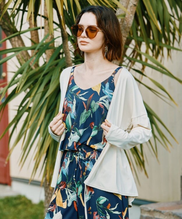 San-ai Resort（三愛水着楽園） 【UPF50＋】水陸両用羽織り　M【Coral veil（コーラルヴェール）】 ベージュ