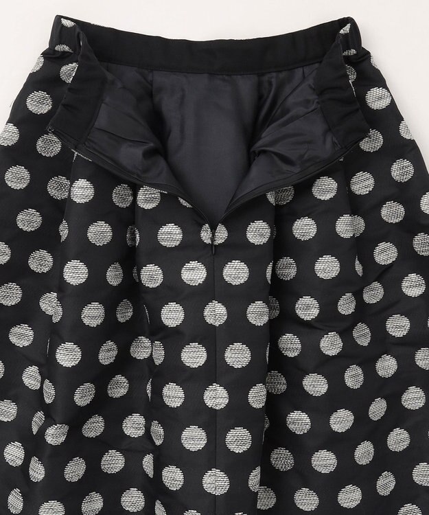 GRACE CONTINENTAL ラメドットジャガードスカート ブラック