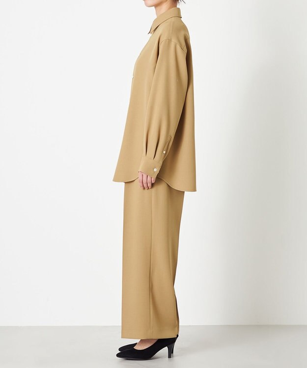 NAVE 【ReNAVE】ウォッシャブルツイル シャツ キャメル系