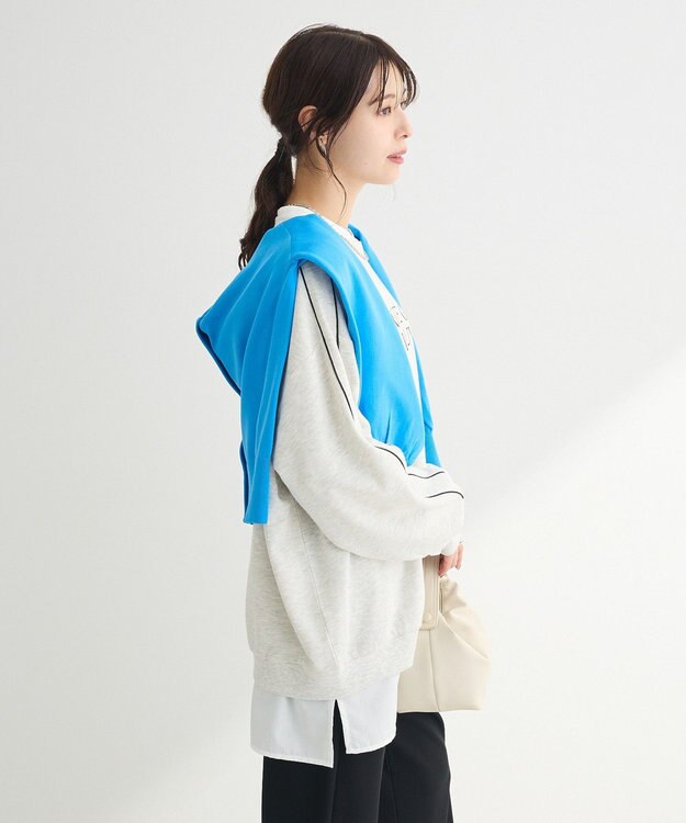 Green Parks 袖パイピングロゴチュニック Blue