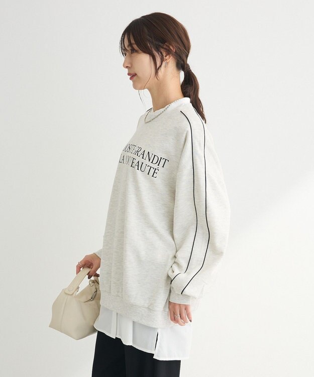 Green Parks 袖パイピングロゴチュニック Blue