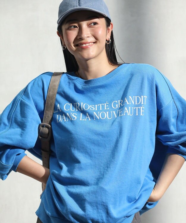 Green Parks 袖パイピングロゴチュニック Blue