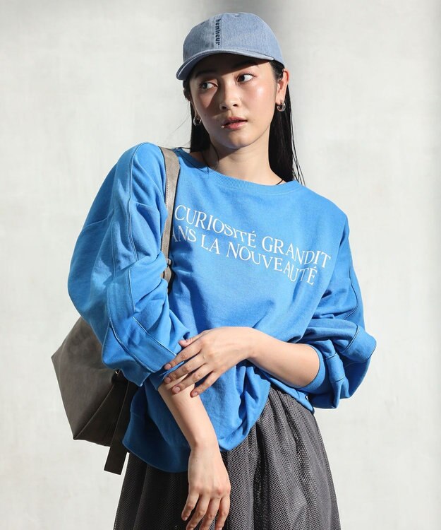 Green Parks 袖パイピングロゴチュニック Blue