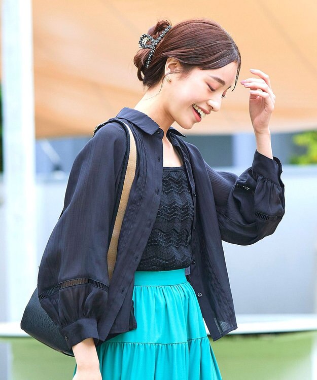 Tiaclasse ミニフラワーバンスクリップ ブラック