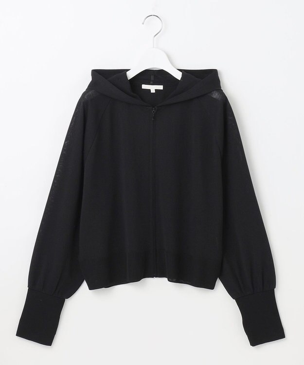 自由区 L 【接触冷感・UVケア・洗える】ファンクショナルジップアップ パーカー ブラック