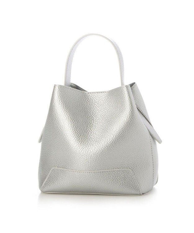 UNBILLION カシュカシュ cachecache / シボ合皮ミニバゲットバッグ シルバー