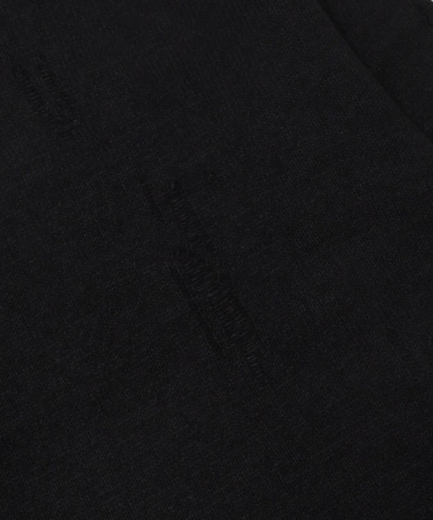 WEGO ダブルガーゼダメージプルオーバー ブラック