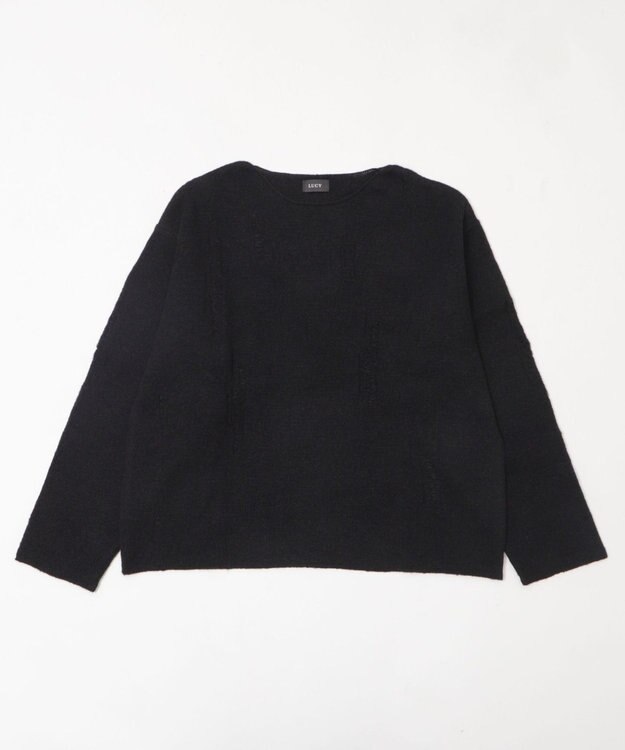 WEGO ダブルガーゼダメージプルオーバー ブラック