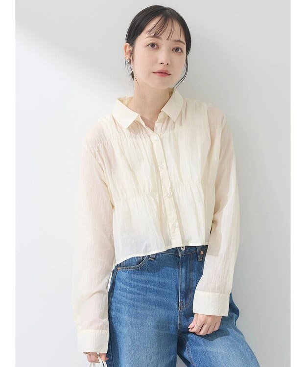 earth music&ecology シャーリングシャツ Ivory