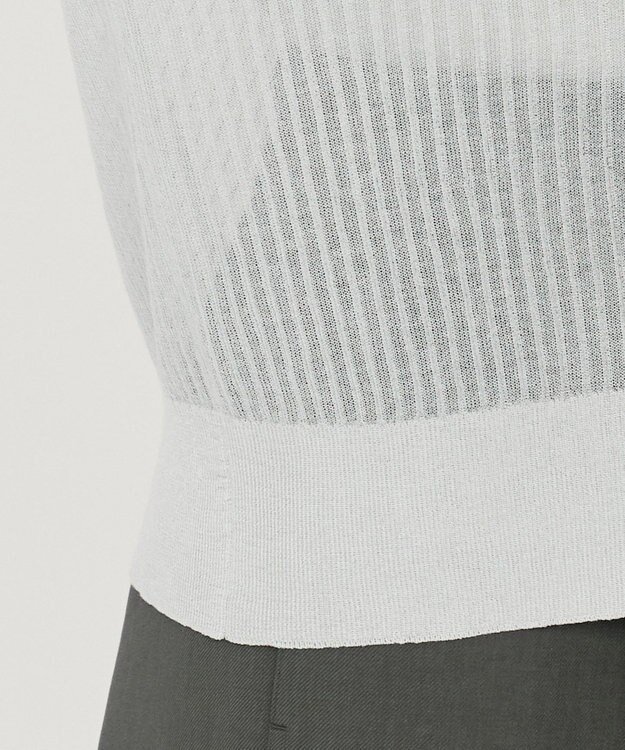 uncrave シアー リブ ニット カーディガン（uncrave STANDARD） ライトセージ