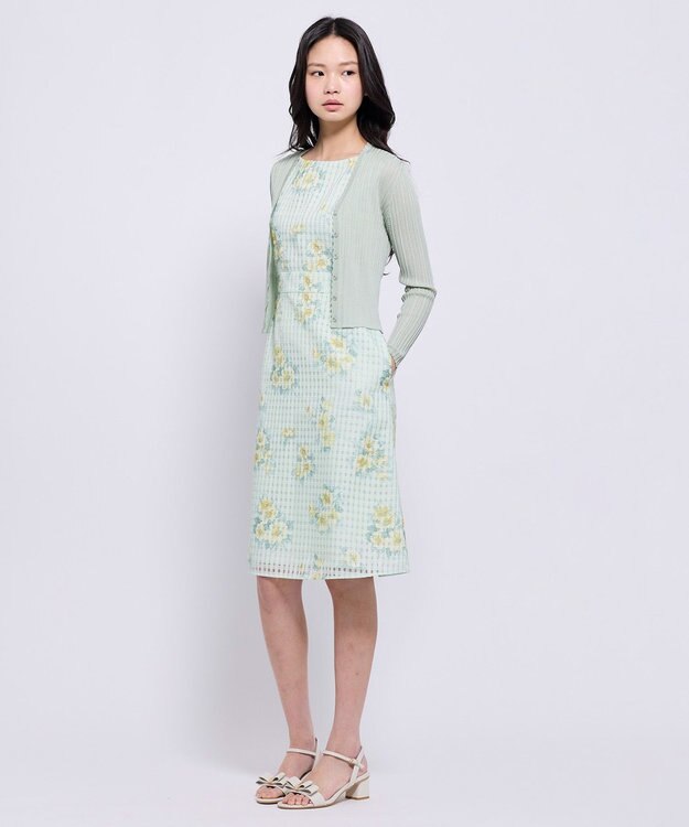 TOCCA EYELET AJISAI カーディガン ライトグリーン系