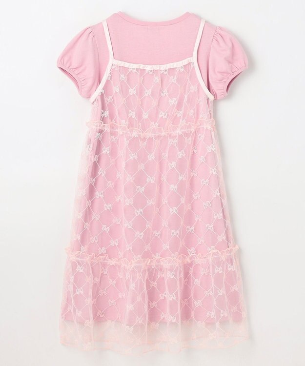 ANY KIDS チュールキャミソール付き ワンピース ピンク