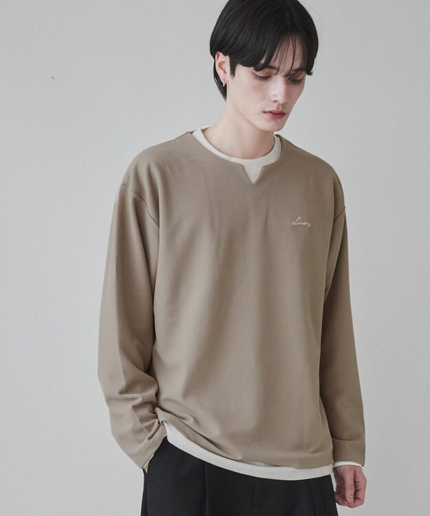 WEGO 【2点SET】アンサンブルキーネックプルオーバー ベージュ