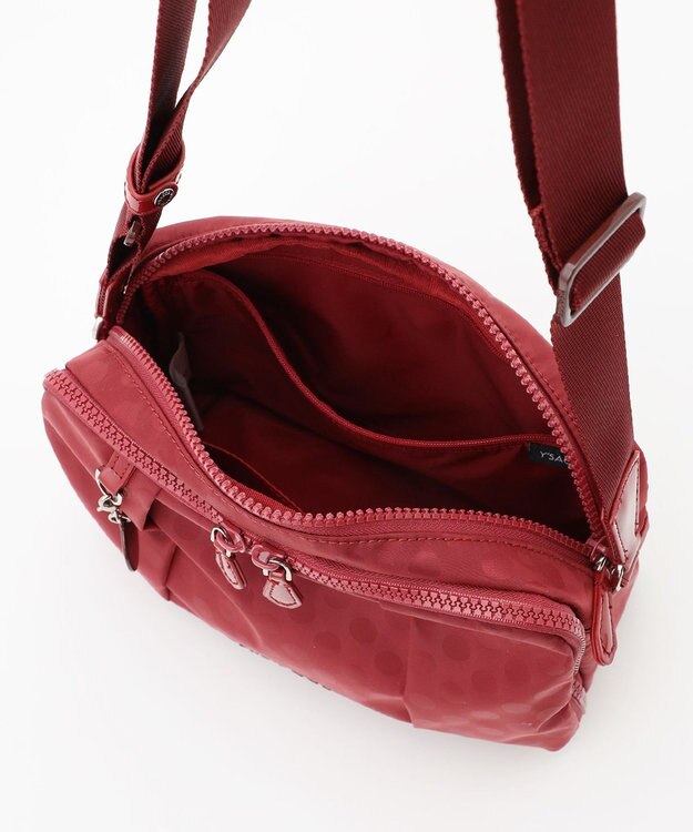 Y'SACCS 【ムック本掲載】Polka Dots スクエアポシェット ワイン