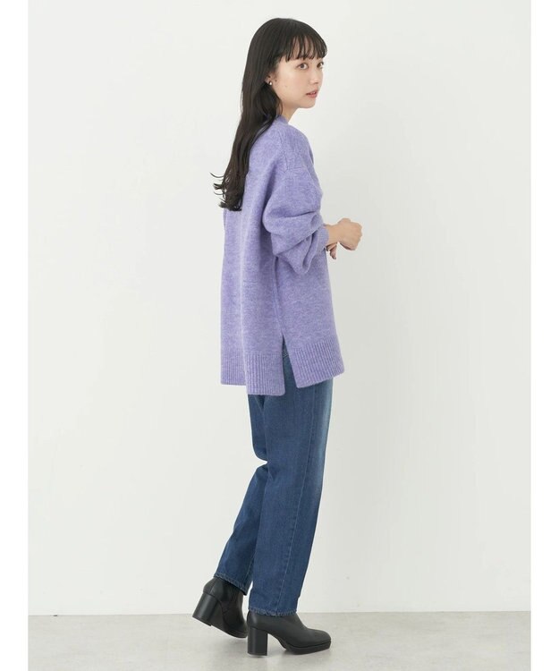 earth music&ecology センタープレスデニムパンツ Indigo