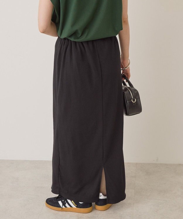 AMERICAN HOLIC 【選べる丈】リブタイトスカート Black