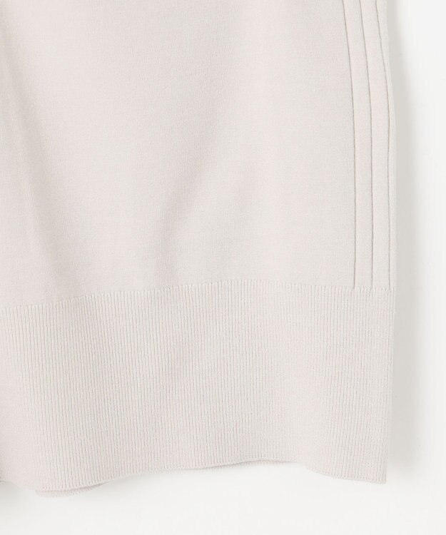 J.PRESS LADIES L 【洗える】RAYON STRETCH PLAIN Vネック カーディガン ライトグレー系