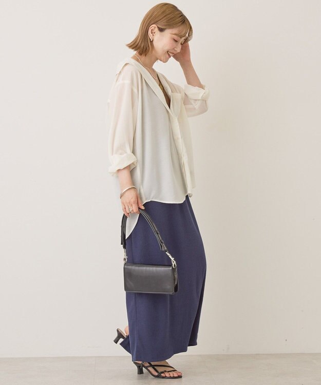 AMERICAN HOLIC 【選べる丈】リブタイトスカート Navy