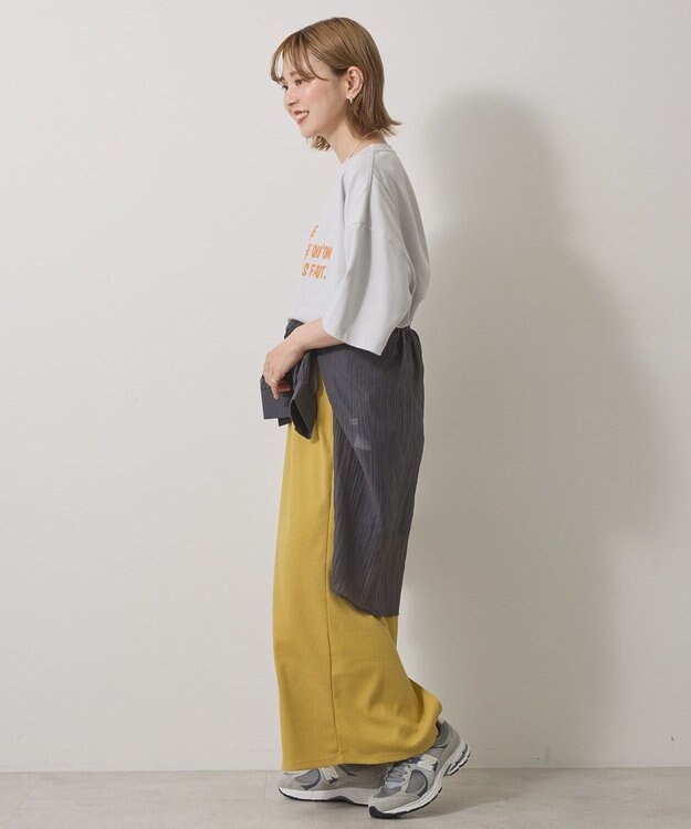 AMERICAN HOLIC 【選べる丈】リブタイトスカート Mustard