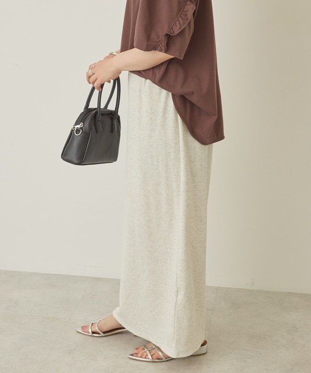 AMERICAN HOLIC 【選べる丈】リブタイトスカート Oatmeal